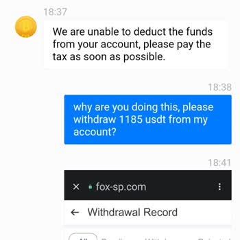 Binance Global And Fox-sp Withdrawal Issue