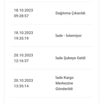 Bir Günde Kargo Şirketinin Mağduriyeti Kargomu İade Etmiş.