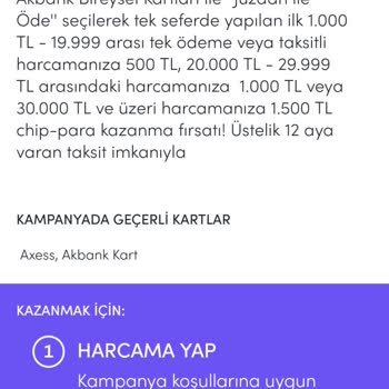 Akbank/ Juzdan Kampanyası Hatası