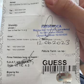 Saat & Saat Guess Garanti Vermiyor. Şikayetçiyim