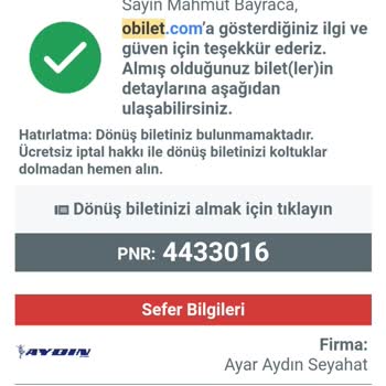 Obilet İptal Edilen Seferin Para İadesi