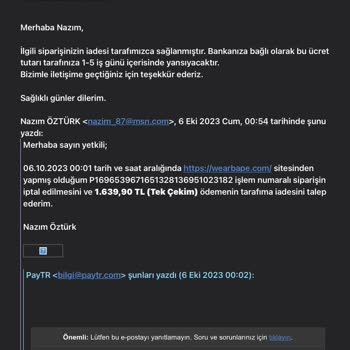 Wear Bape Tr Wearbape.com Para İadesi Hakkında.