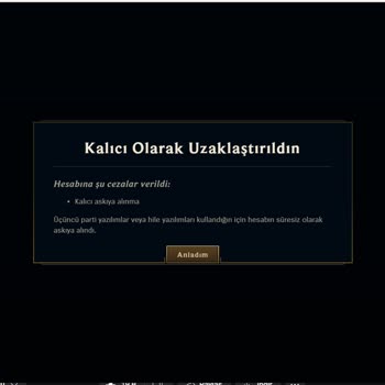 Riot Games League Of Legends Haksız Yere Hesap Kısıtlanması