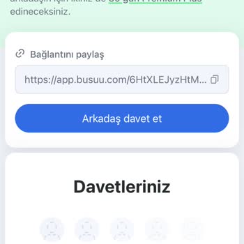 Busuu Premium Üyeliği İçin Arkadaşıma Davet Gönderdim