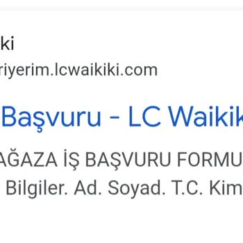 LCW İş Başvurusu