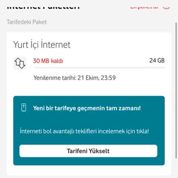 Vodafone Ek Aşım Paketi