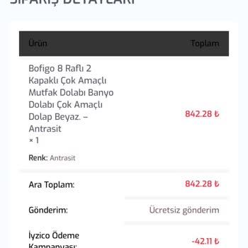 Baybahcem.comdan İyzico Güvencesiyle Yaptığım Alışveriş Karşılıksız