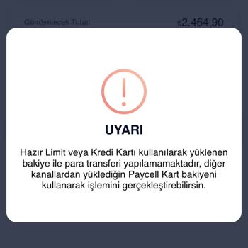 Paycell Kartan İbana Para Aktarma Olmuyor