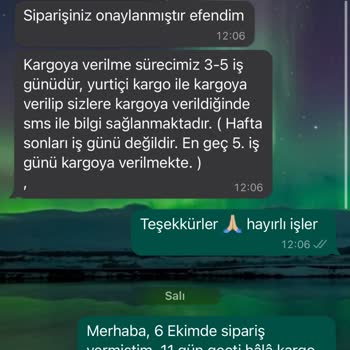 Arya Gross Siparişim 15 Gündür Kargoya Verilmedi.