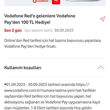 Vodafone Pay Ucu Açık Ve Yorumlamaya Açık Kampanya Şartları