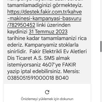 Taşpınar Alışveriş Merkezleri Filtre Kahve Makinesi 7 Aydır Gelmiyor.