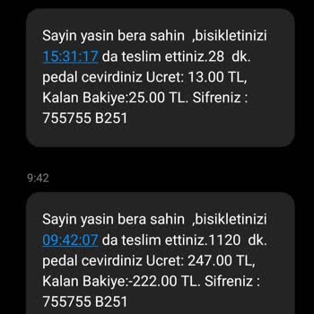 Bisim (Akıllı Bisiklet Kiralama Sistemi) Fazla Kullanım Parası