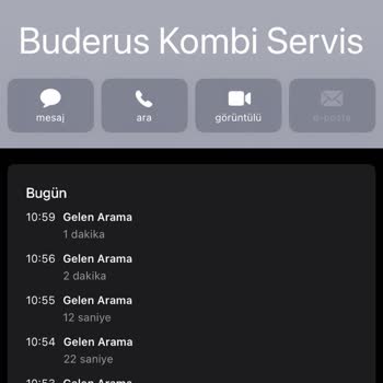 Buderus Servis Danışmanı Rahatsız Oldum