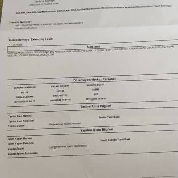 PTT Kargo Hasarlı Geldi Kargom