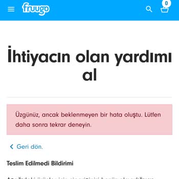 Fruugo Teslim Edilmeyen Sipariş