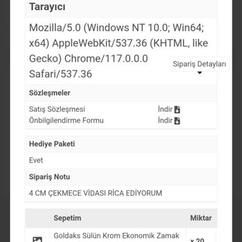 Eryıldız Hırdavat Firmadan Memnun Değilim