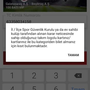 Passolig Galatasaray-Beşiktaş Maçı İçin Passo Kartımla Bilet Devri Yapamıyorum!