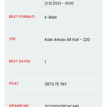 Biletalsat.com Almış Olduğum Maç Bileti Tarafıma Gönderilmedi Maça Saatler Kaldı
