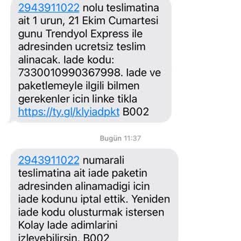 Trendyol Express Kurye Kafasına Göre İademi İptal Ediyor