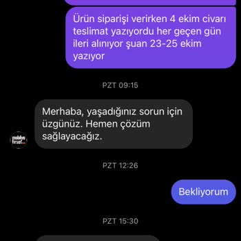 Mobilya Fırsat Mobiyafirsat.com Ürünü Kargolamıyor