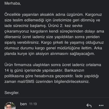 Vivense Ürünü Teslim Etmedi