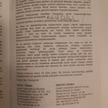 Hoover Servisi Zorla Ürün Satışı