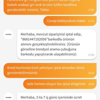 Trendyol Satıcısı Aldığım Ürünü 14 Gün Göndermedi İptal Ettim Mağdurum