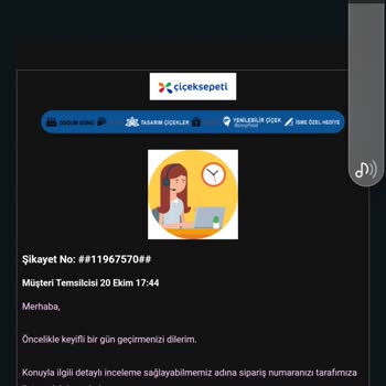 ÇiçekSepeti Teslim Edilmeyen Ve Ücret İadesi Yapılmayan Sipariş