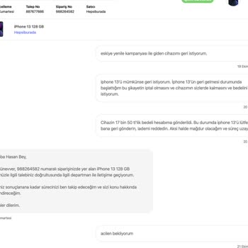 Hepsiburada Eski Cihazıma El Koydu, Yenisini Göndermiyor