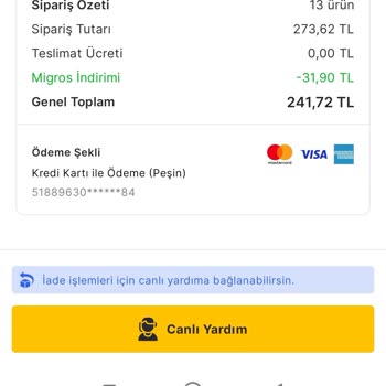 Migros Fazla Ödeme Alınması