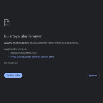 Teknofirst Sunucu Hizmeti Vermemesi