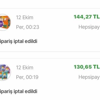 Hepsikitap İptal Edilen Kitaplarım