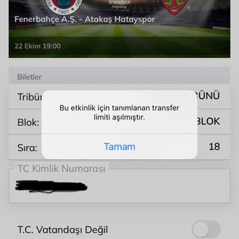 Passolig Bilet Transfer İptal