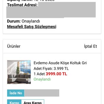 A101 Siparişin Kargoya Verilmemesi