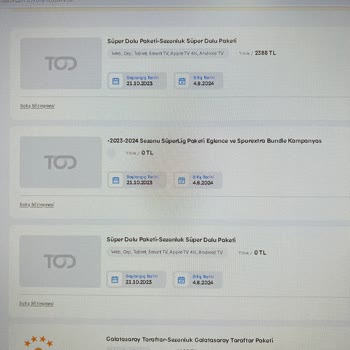 TOD Tv Üyelik Paket Sorunu
