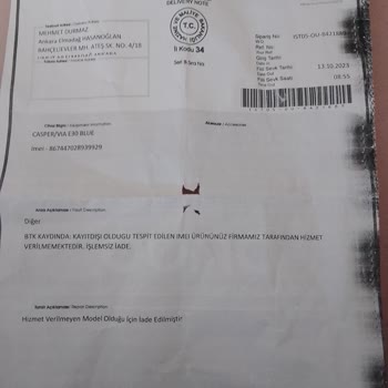 BTK Kayıtlı Olmayan Cihaz