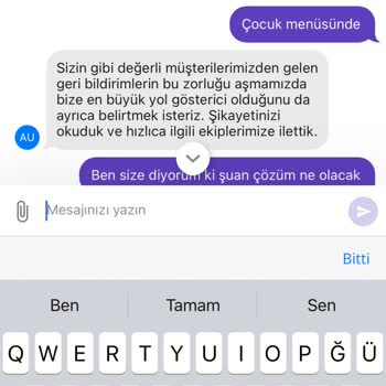Getir Mc Donald's Yanlış Sipariş