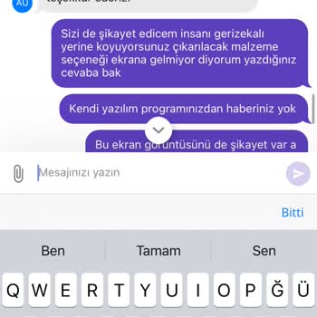 Getir Mc Donald's Yanlış Sipariş