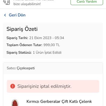 Çiçek Sepeti Teslim Yapmadı Adres Bulamamış