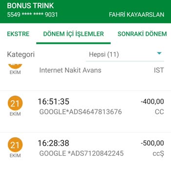 Garanti BBVA Paramı Geri İade İstiyorum