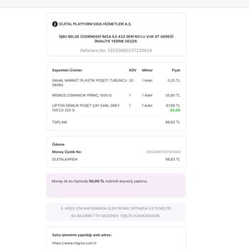 Migros İade Tutarımın Kredi Kartıma Yatırılmaması