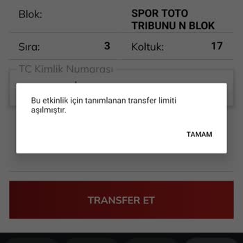 Passo Maç Bileti Transferi Yapamıyorum