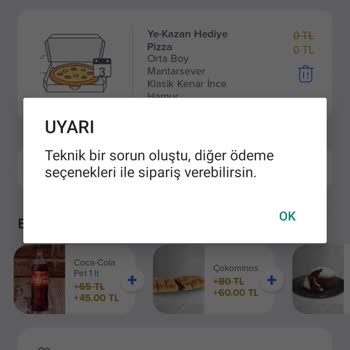 Domino's Pizza Kampanyası Teneke Kola 58 ₺