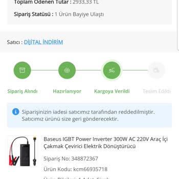 Çiçek Sepeti 08.09.2023 Tarihinde Ki Ürünüm Gönderilmedi