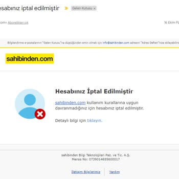 Sahibinden.com Kalıcı Olarak Hesaplarımızın Kapatılması (IP Ban)