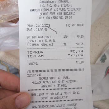 Trendyol Özkuruşlar Market Ürün Teslimat Problemi