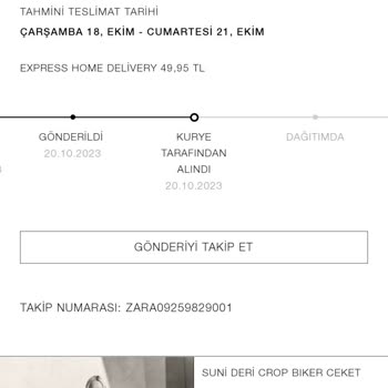 Zara Online Alışveriş Ertesi Gün Kargo4 Gün Geçti Hala Teslim Edilmedi