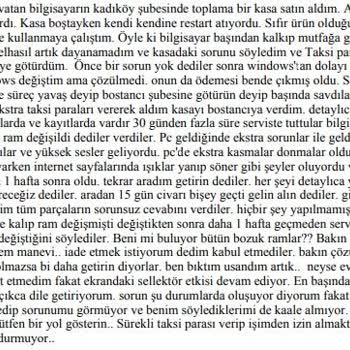 Vatan Bilgisayar Bozuk Ürün Satılışı, Servisten Bozuk Dönmeye Devam Etmesi.