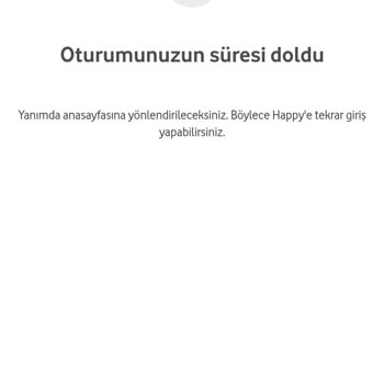 Vodafone Mobil Uygulamada Happy Giriş Yapamıyorum