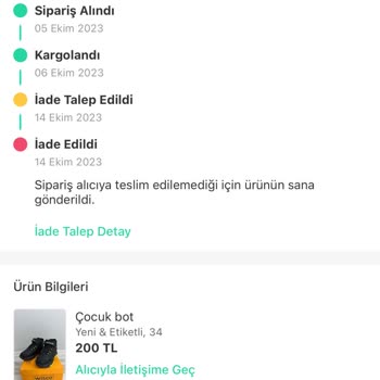 Trendyol Express Dolap Uygulamasında Sattığım Ürün Kayıp